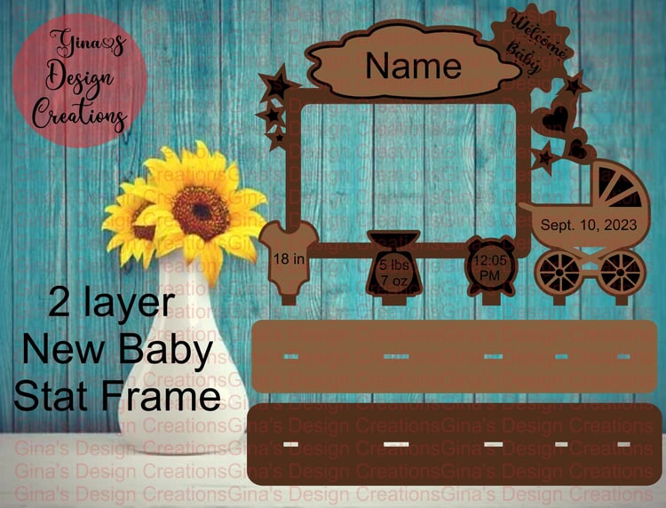 New Baby Stat Frame