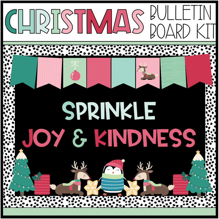 Sprinkle Joy and Kindness Christmas Bulletin Board kit