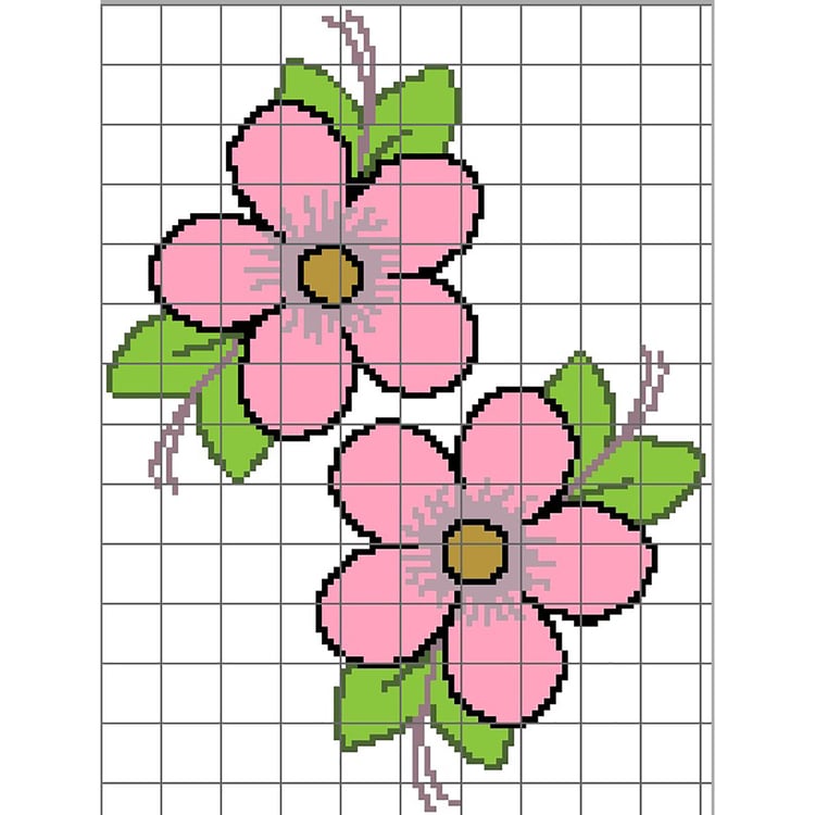 Grid of Rose flowers