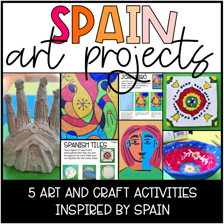 Spain art projects with five art and crafts to make.