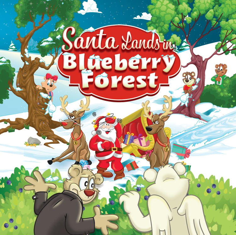 Santa Crash Lands in Blueberry Forest