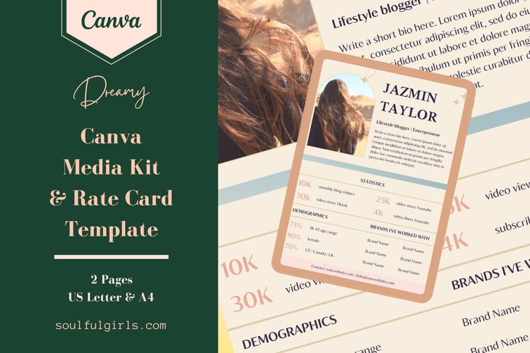 Canva Media Kit And Rate Card Template