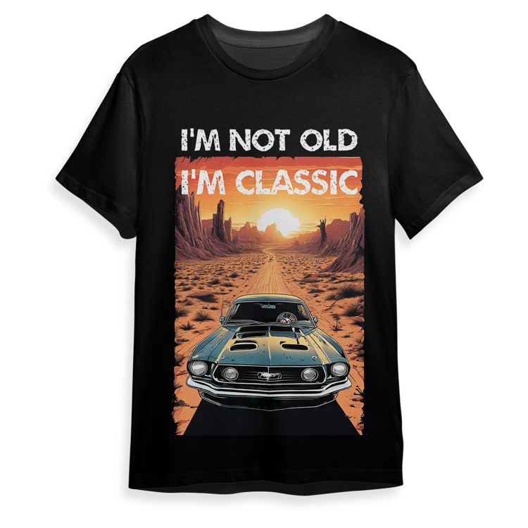 I'm Not Old, I'm Classic Car T-Shirt Design PNG