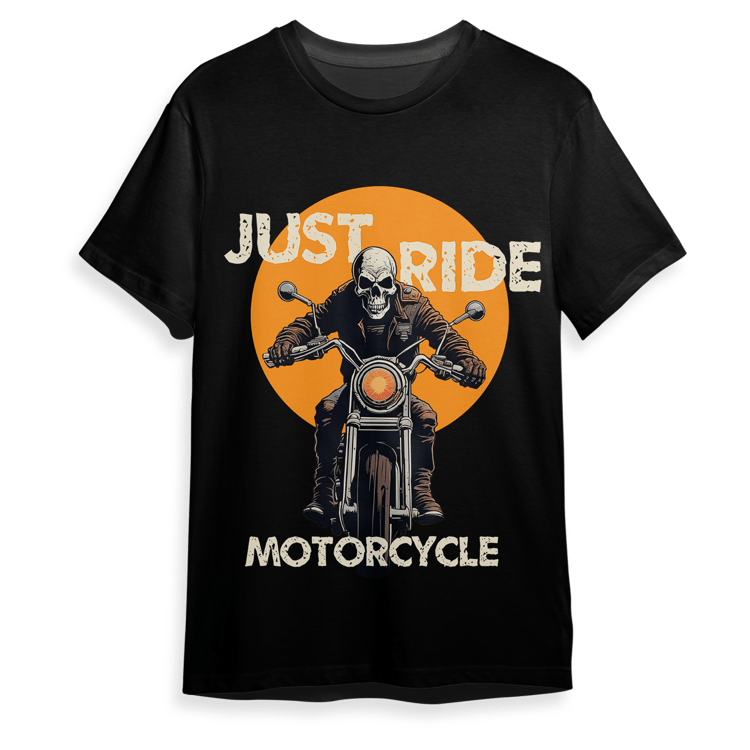 Just Ride Motorcycle T-Shirt Design PNG