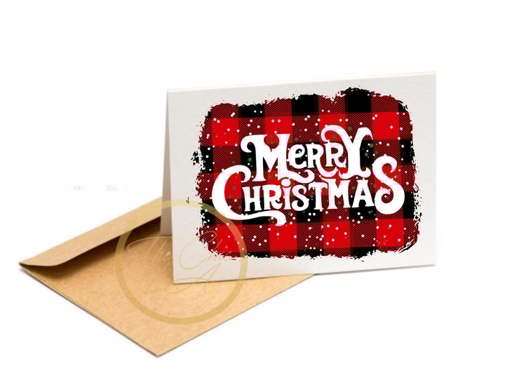 Plaid Merry Christmas Card