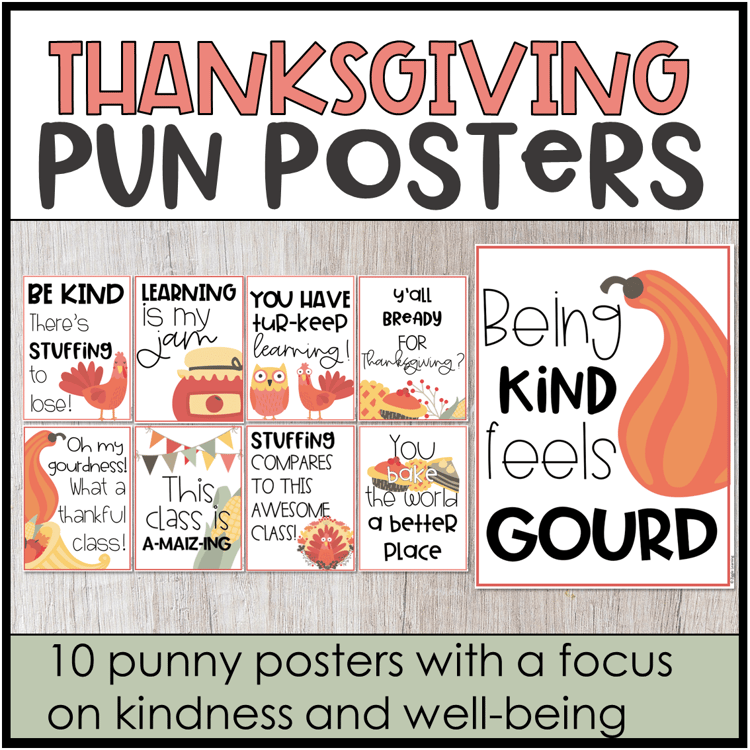 Posters with a focus on kindness and well-being.