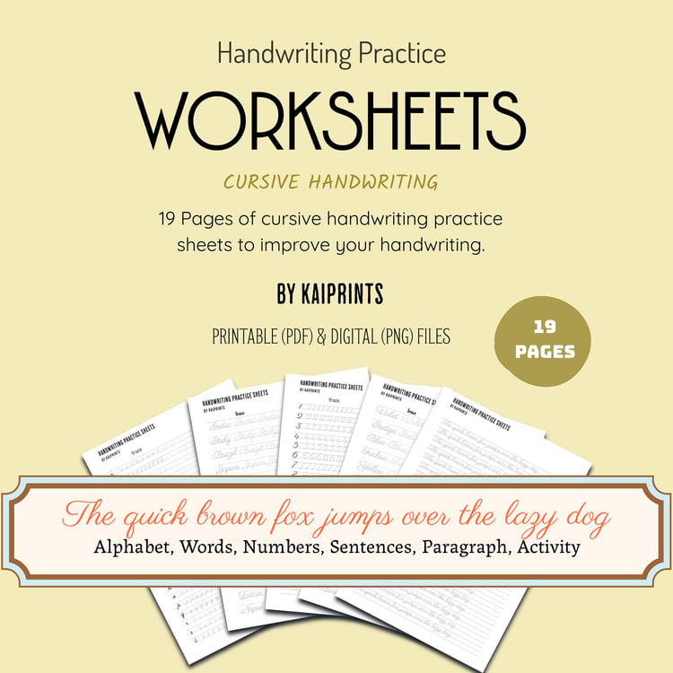 Cursive handwriting practice workbook - Payhip