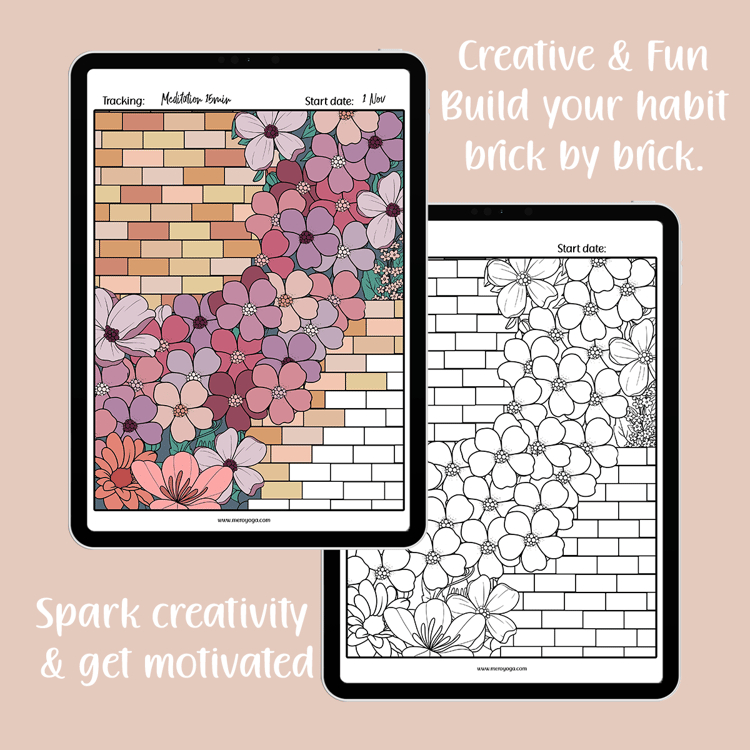 coloring page habit tracker