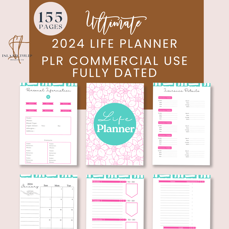 Plr white label,  done for you Canva planner template