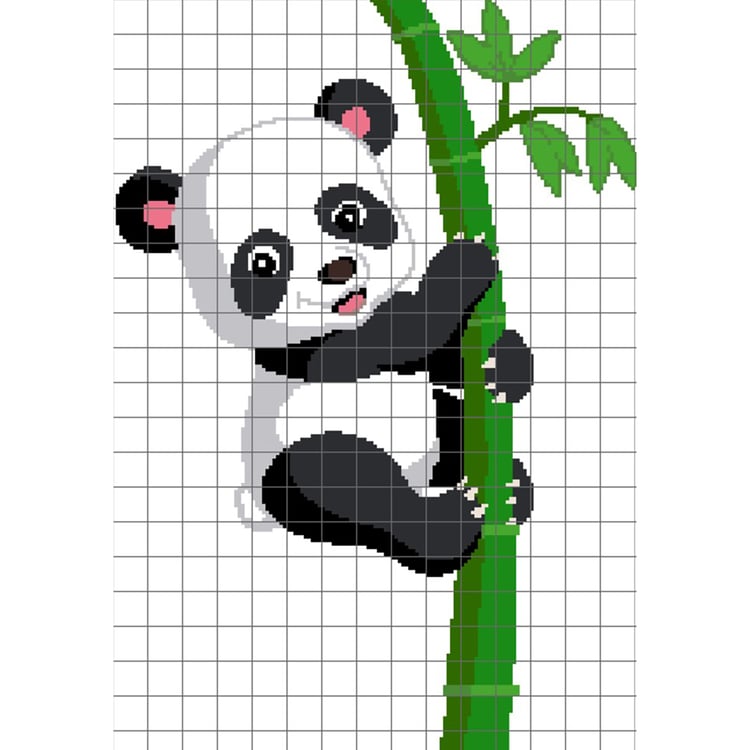 Grid of panda