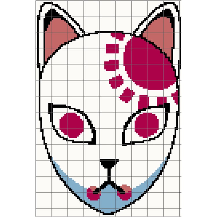 Grid of Mask of Demon Slayer