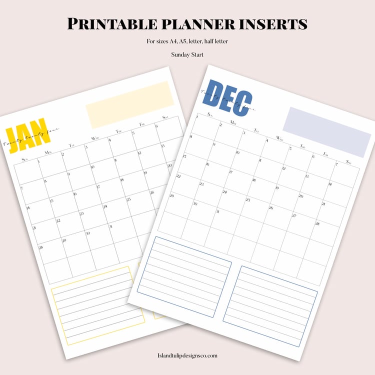 Printable 2024 Monthly Planner Insert