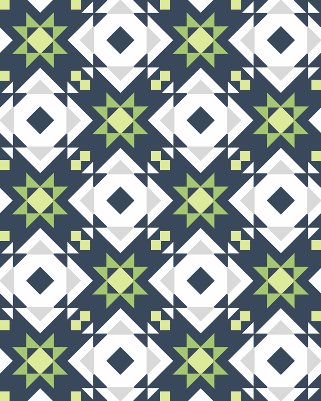 Interlaced Stars quilt pattern. Modern quilt patterns for beginner quilters