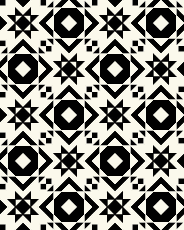 Alexandra Bordallo - Interlaced Stars  - Throw