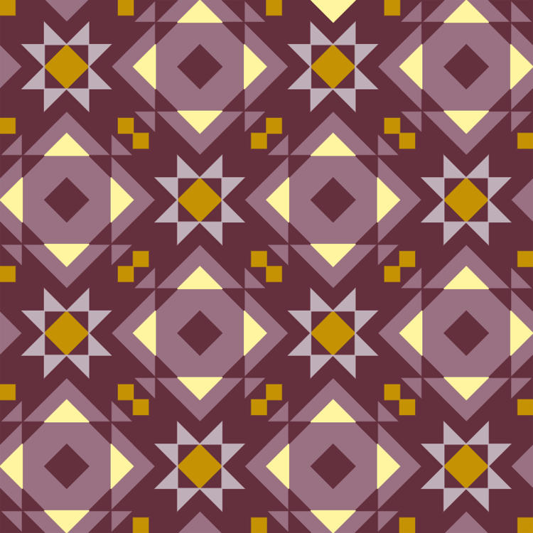 Quilt pattern traditional star quilt block. Interlaced Stars quilt pattern by Alexandra Bordallo