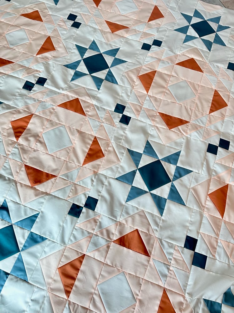 Interlaced Stars quilt pattern kit designed by Alexandra Bordallo