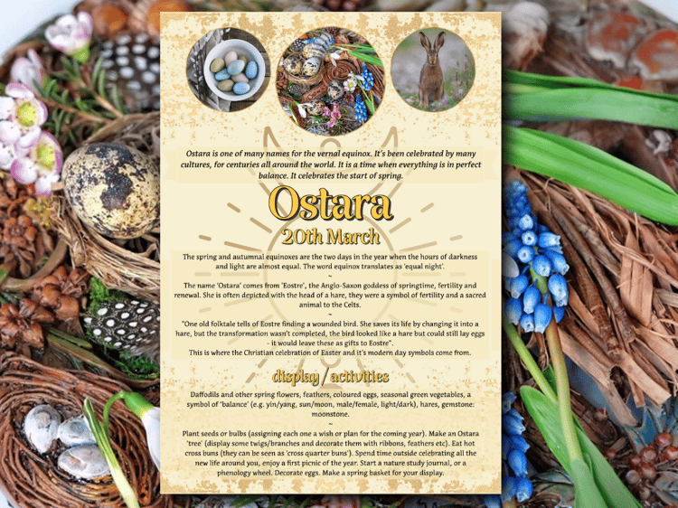 OSTARA festival poster | history & activities | Spring Equinox | Wheel Of The Year