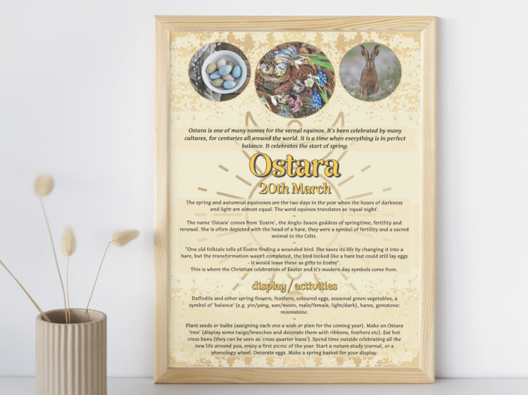 OSTARA festival poster | history & activities | Dartmoor Kin | Wheel Of The Year