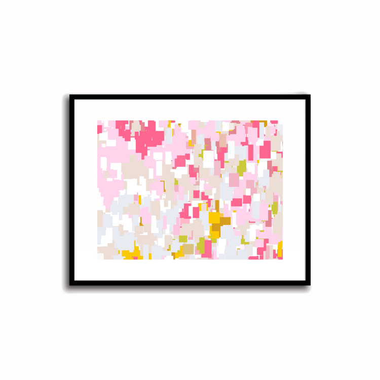Transform your home with the vibrant allure of our modern abstract art. Instant decor with in colors Rose Pink and Soft Orchid.