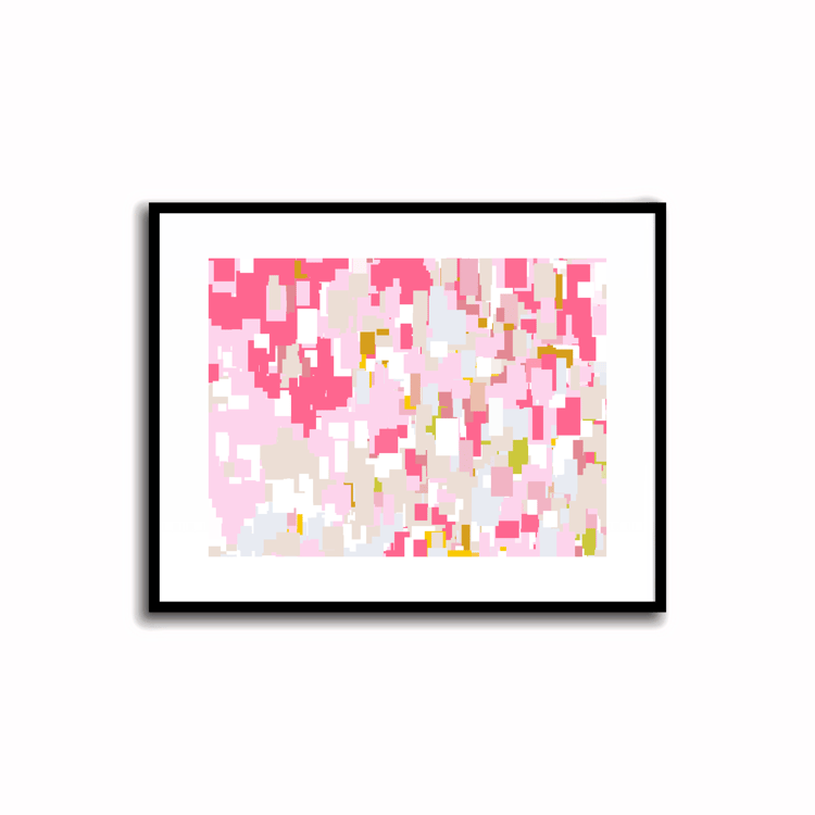 Transform your home with the vibrant allure of our modern abstract art. Instant decor with in colors Rose Pink and Soft Orchid.