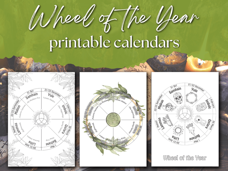 wheel of the year printable calendar 2026