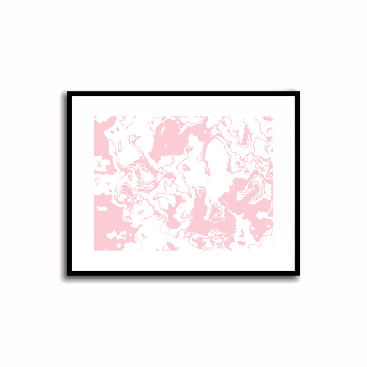 Dynamic modern abstract printable artwork in Classic Rose. Instant downloads for blissful home decor.