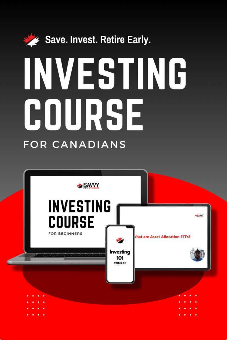 Graphic showing DIY investing course for beginners in Canada
