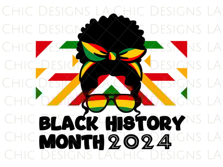 Black woman Black history month 2024 PNG t-shirt Sublimation Design