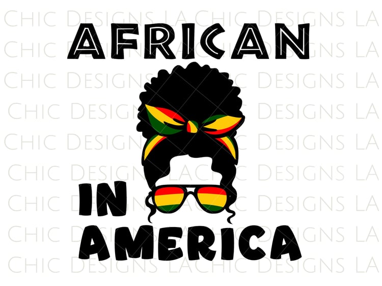 African woman, African in America png design
