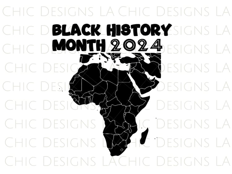 black history month 2024 African Continent PNG design