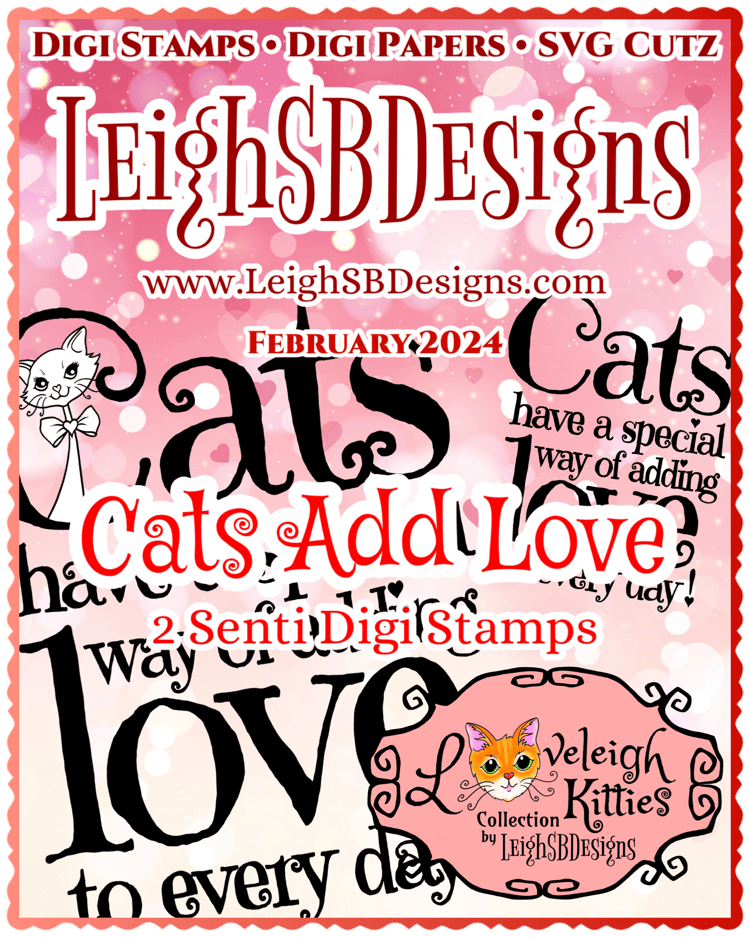 LeighSBDesigns Cats Add Love Senties