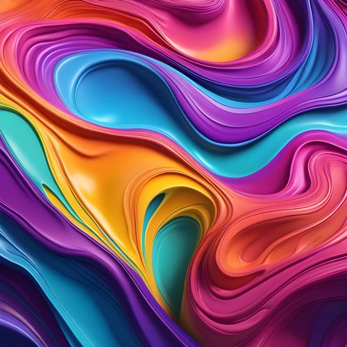 Abstract Multi colours Wallpaper of Fluid