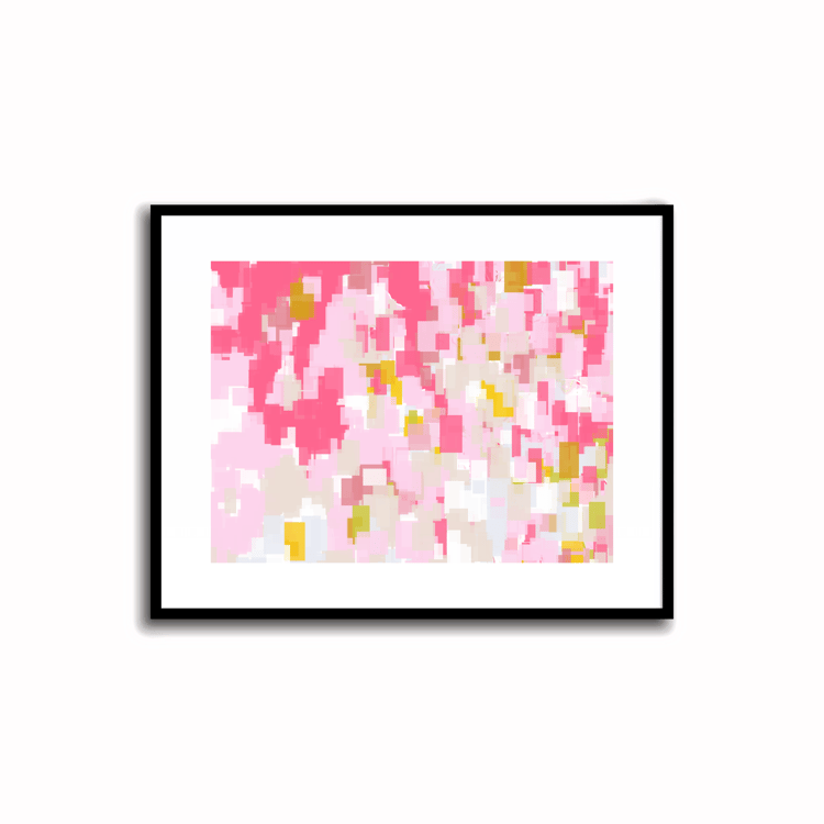 Soft Orchid and Rose Pink Abstract Print - Instant Download - Printable in Various Sizes