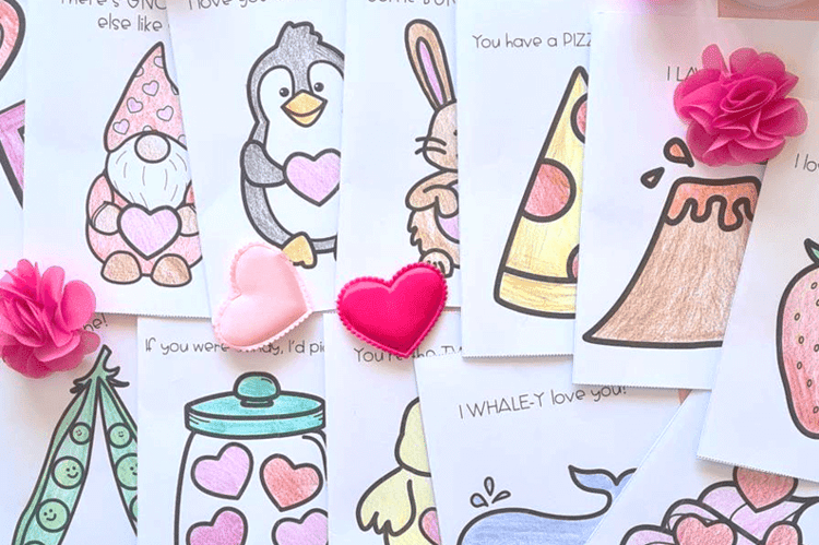 Valentine's Cards to Color