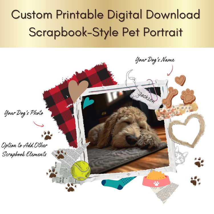 custom printable pet portrait