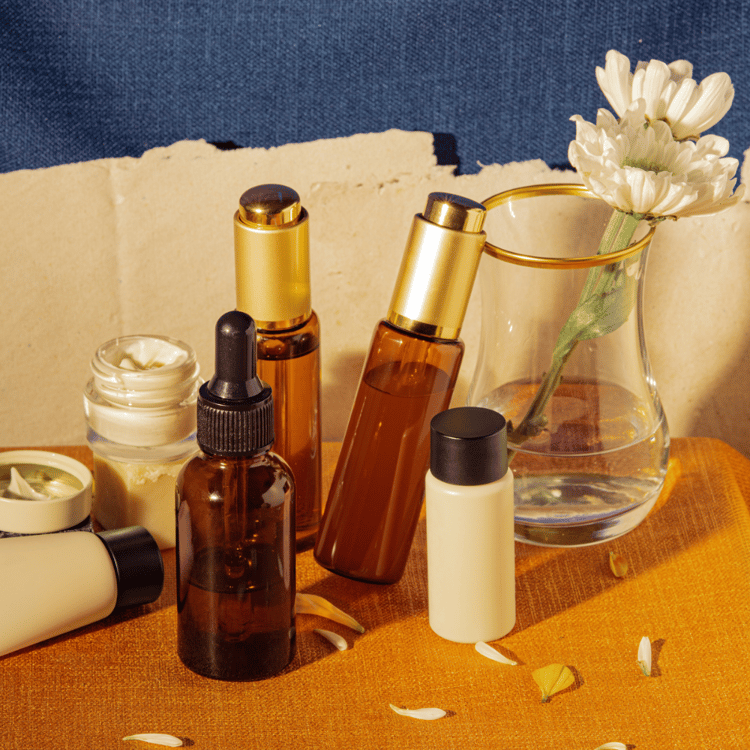 homemade cosmetics bottles