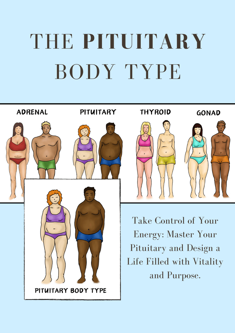 This is the pituitary body type and this guide will dive you deeper to causes of why this is happening and a step by step guide to heal your body type.