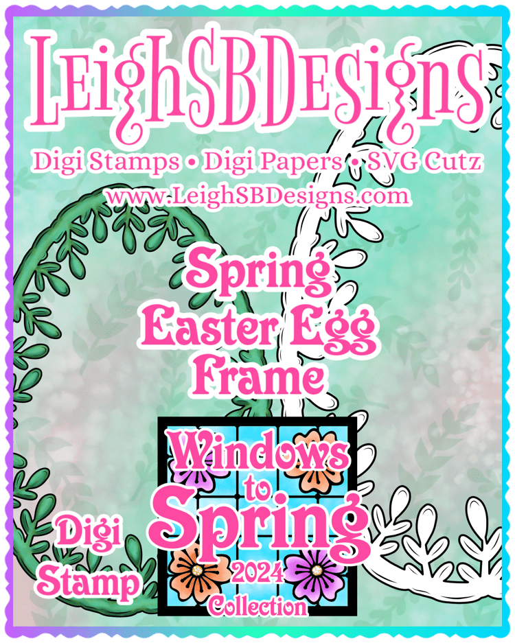 LeighSBDesigns Spring Easter Egg Frame