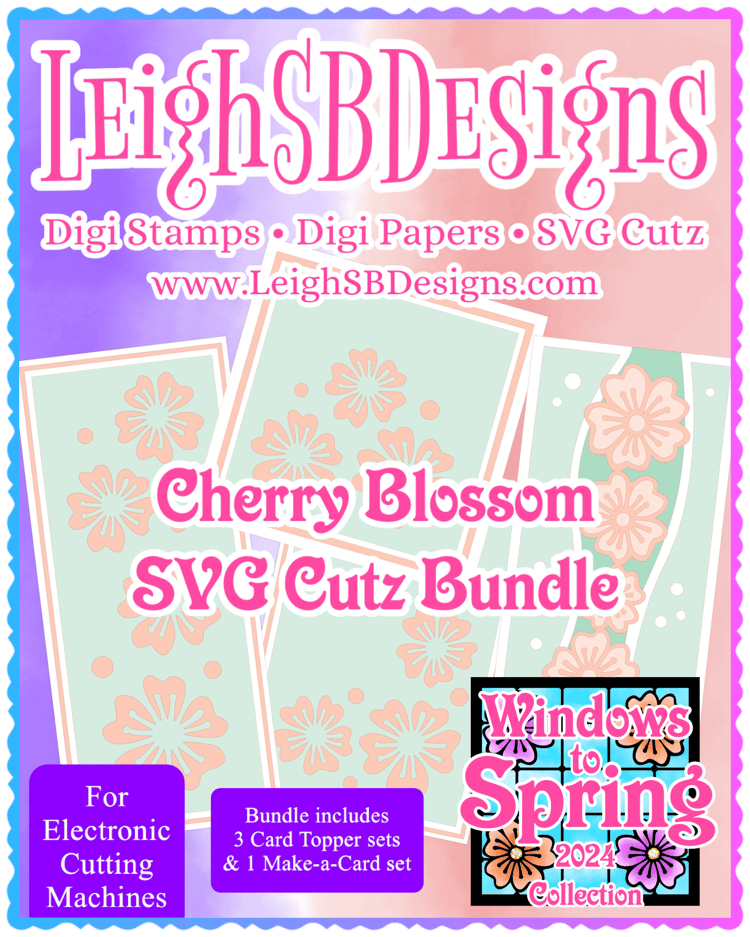 LeighSBDesigns Cherry Blossom Cut-In SVG Cutz Bundle