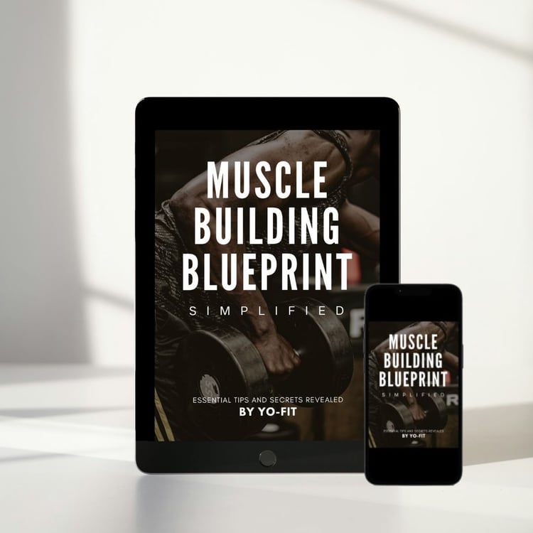 Muscle building ebook on iPad and phone