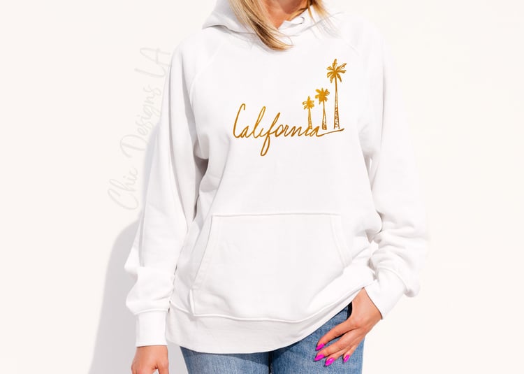 Gold California Png Tshirt Design