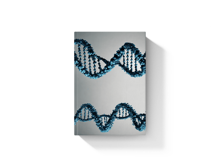 dna hardcover book mockup