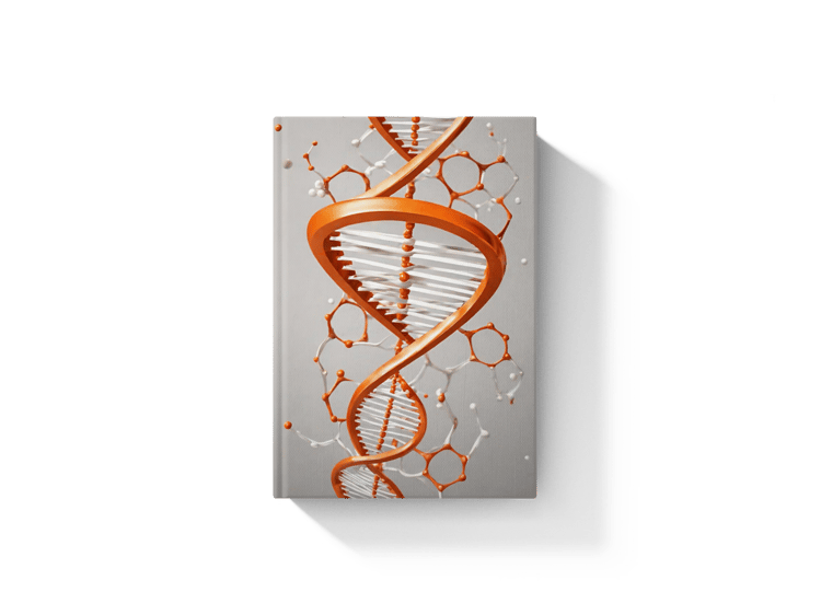 creative dna sequence hardcover book mockup