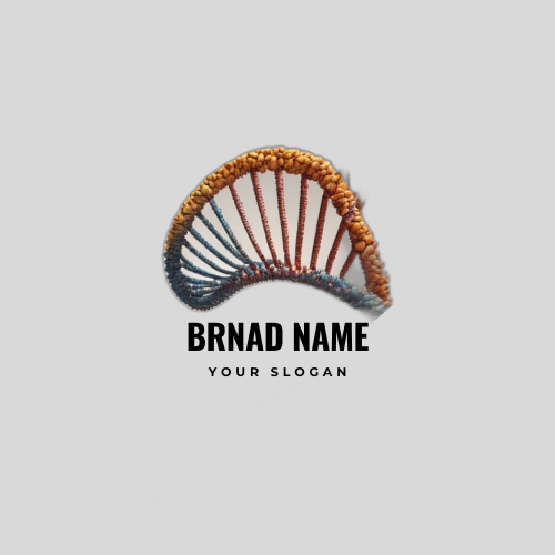 dna sequence brand logo mockup