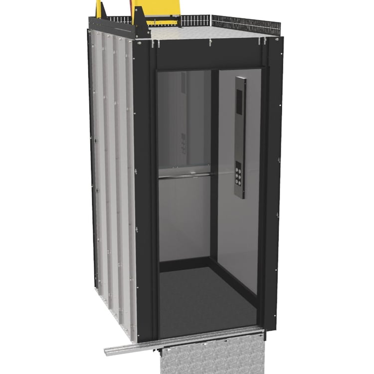 Elevator cabin 3D render image front