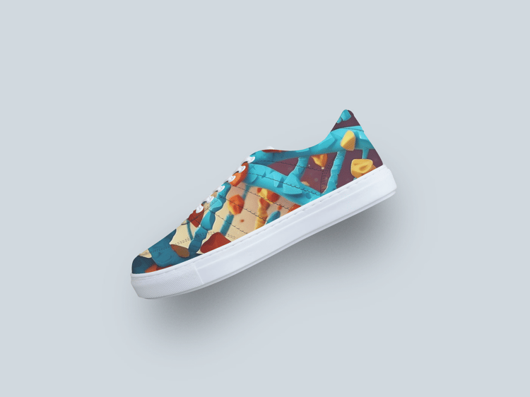 Scientific Sneaker mockups with dna