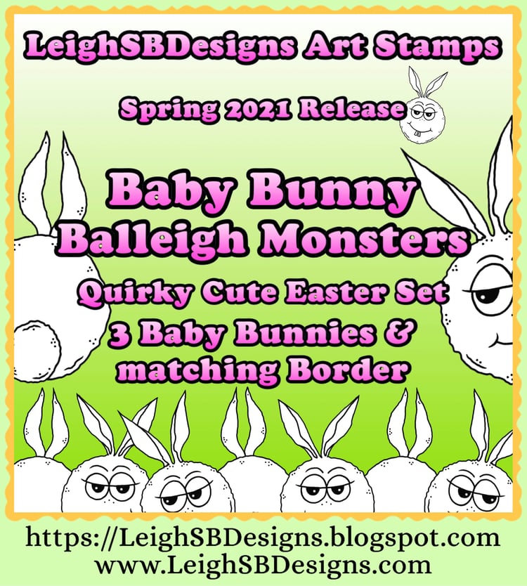 LeighSBDesigns Baby Balleigh Bunny Trio & Border set
