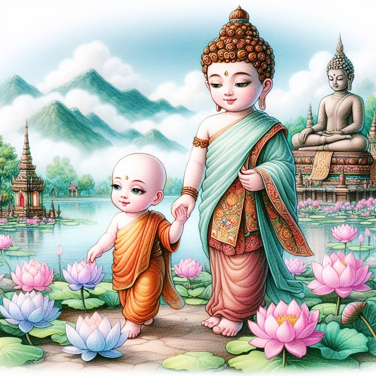 Buddha, buddhism, budhist, Spiritual, Monasteries, Temples, Lotus Flowers, fantasy, wallpapers