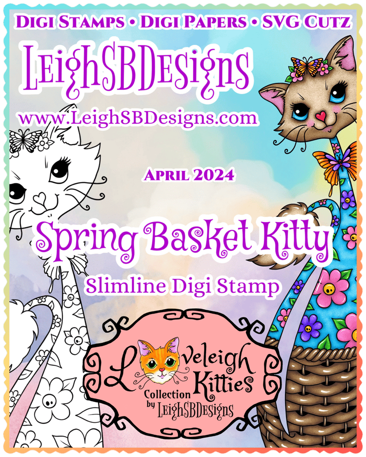 LeighSBDesigns Spring Basket Kitty Loveleigh Kitty