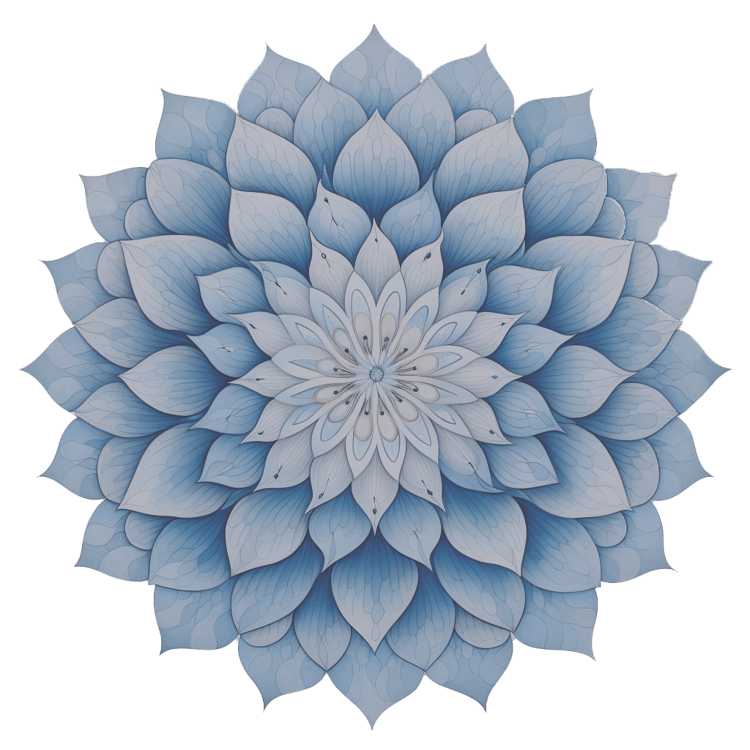 illustration blue mandala